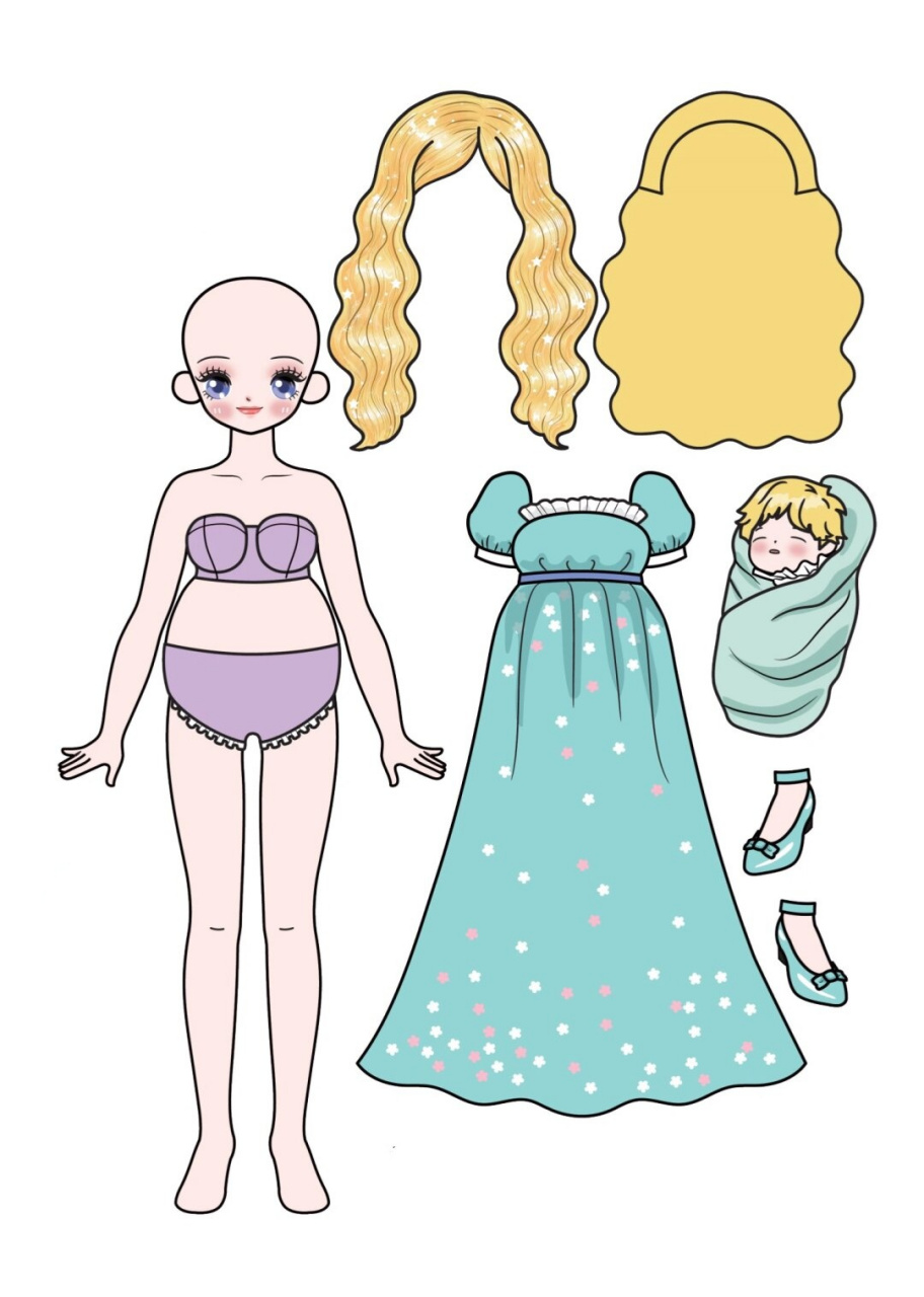 人气作家pinkchoco,长发公主纸娃娃  人气作家pinkchoco的长发公主纸