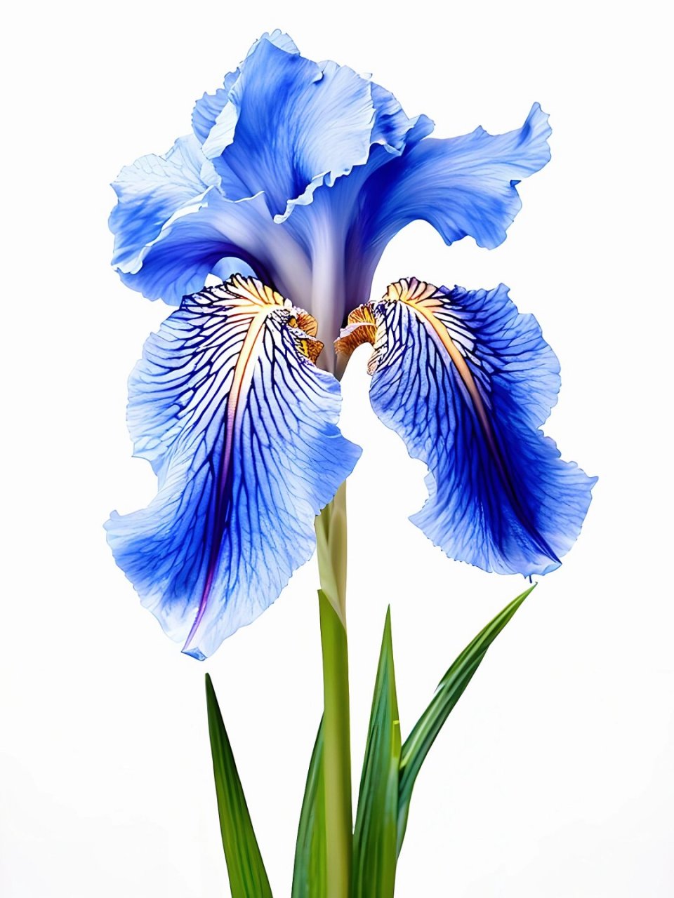 绘画素材分享:蓝色鸢尾花  在绘画的世界里,鸢尾花是一种充满浪漫与