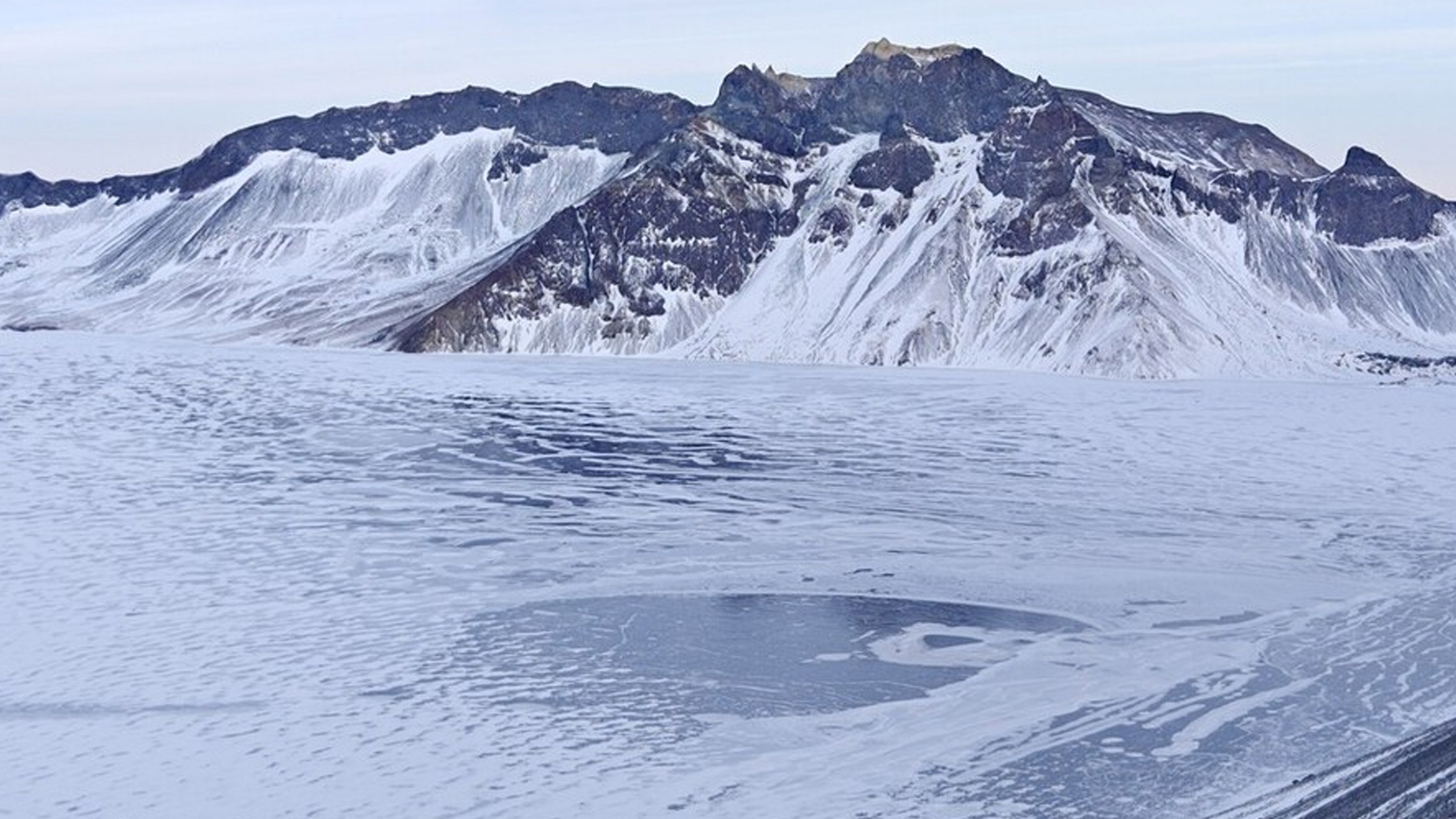 长白山雪景 摄影图片