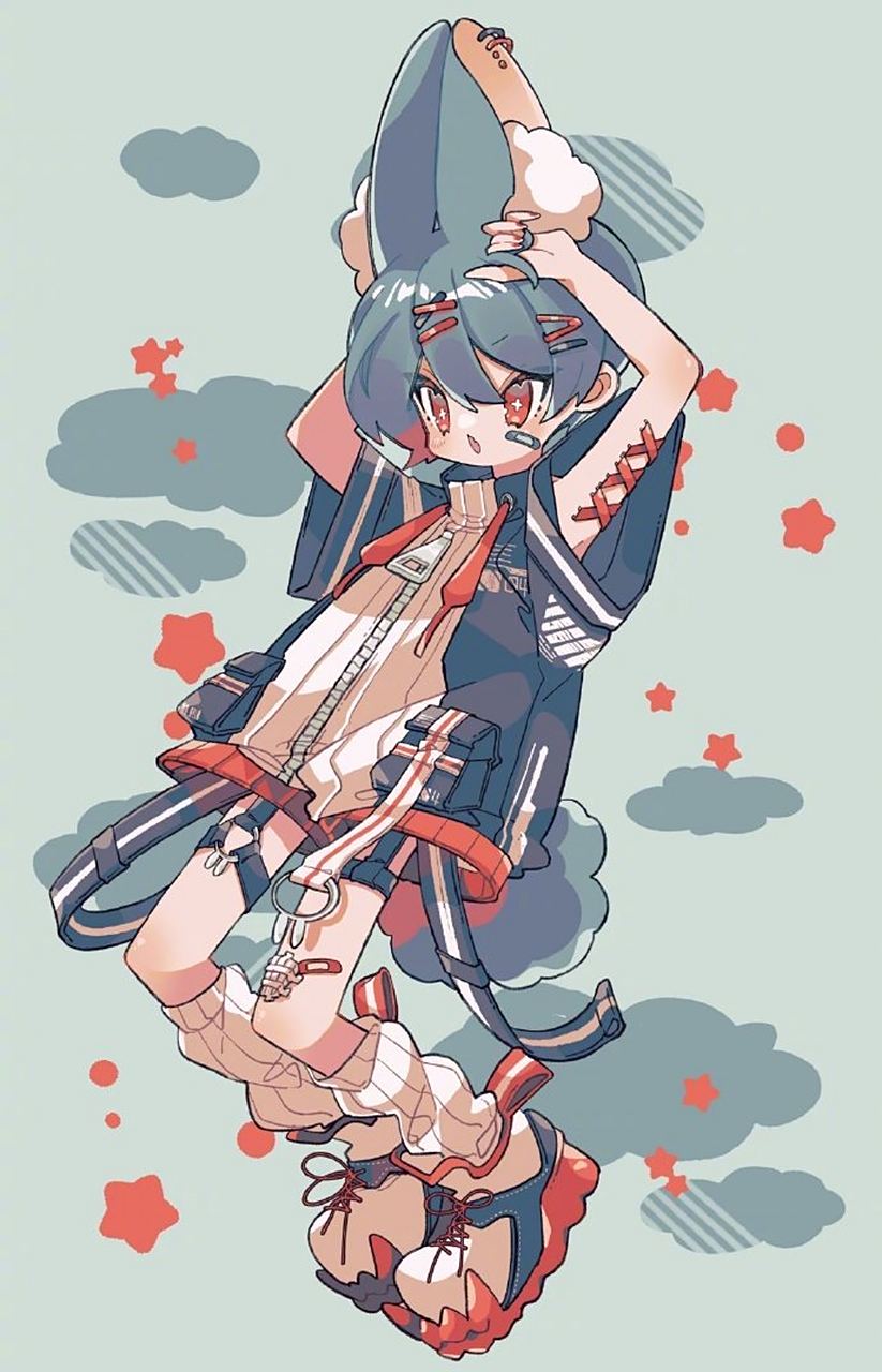 清新活泼的兽耳娘 动漫插画参考 おずれいじmr_n_a_ #插画# #插画作品