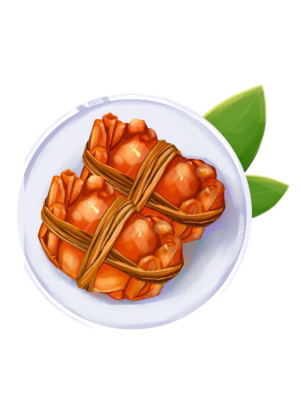 免扣彩色手绘卡通中秋节大闸蟹螃蟹插画  99今天我要和大家分享一组