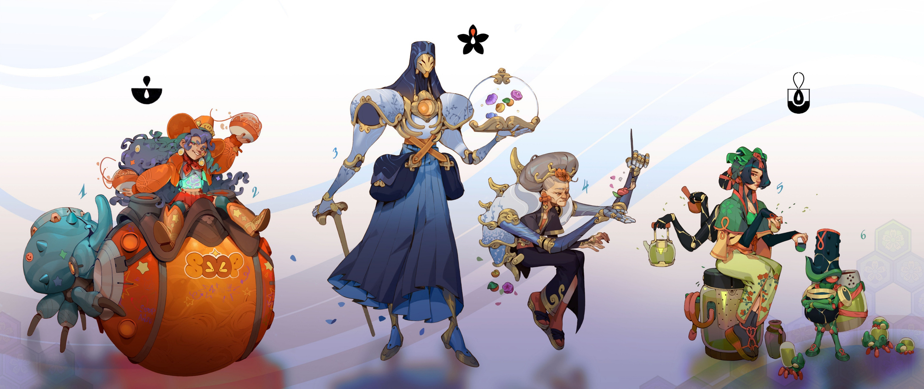 画师camille peyrebere角色设计欣赏,描绘了魔法世界的各种人物,画风