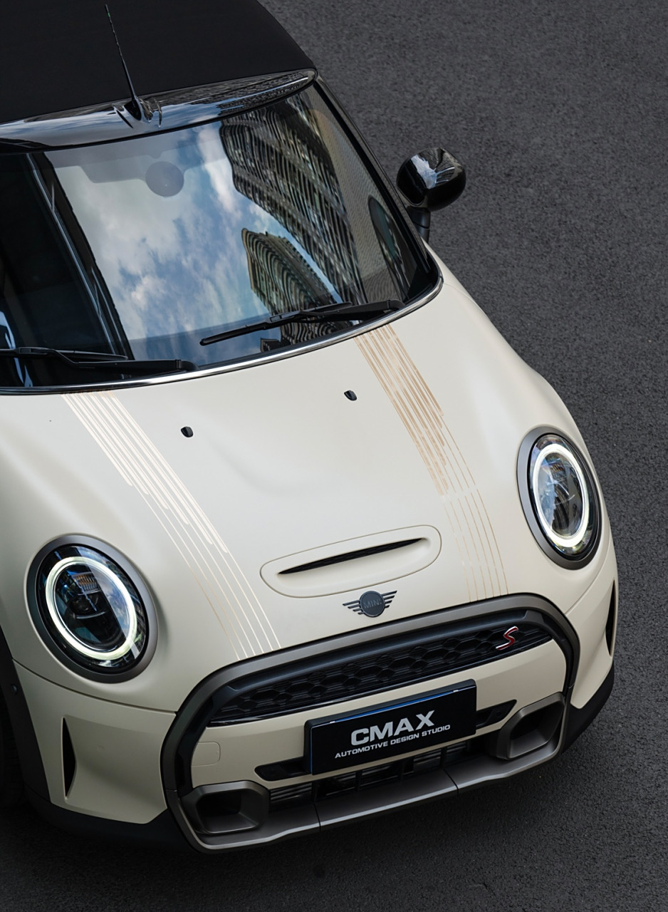 奶茶色|象牙白mini cooper s  这款车膜颜色,简直温柔到骨子里!