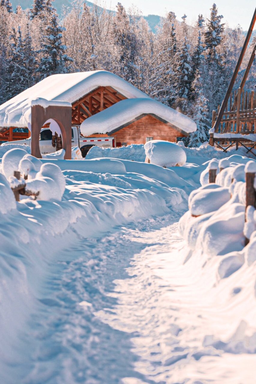 新疆雪景图片城市图片