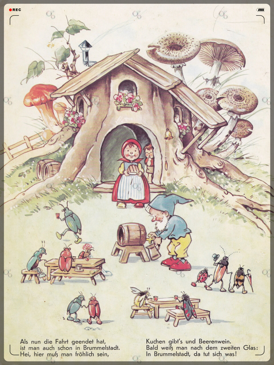 我也想住进这样的蘑菇房子  绘本《in-brummelstadt》打造了一个全景