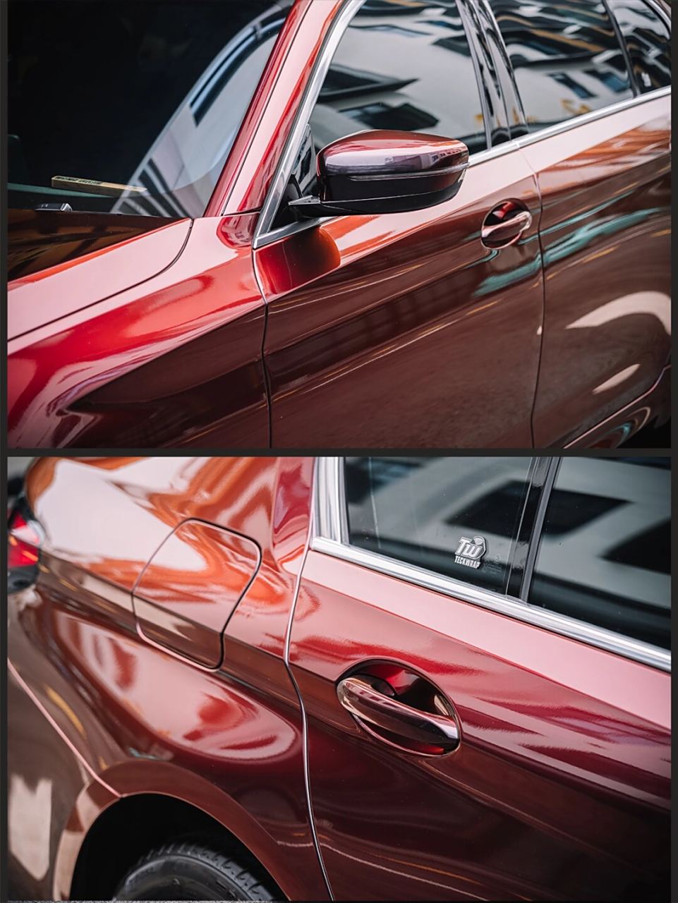宝马5系丨看一眼就沦陷的黑红渐变色  宝马5系这辆车,最近被改装成了