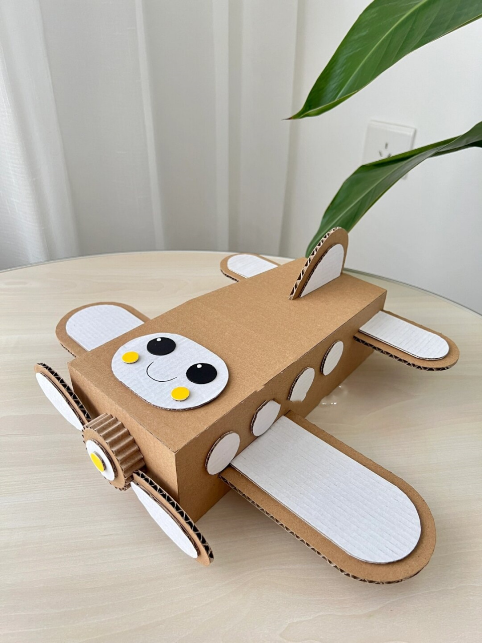 手工改造|用快递箱做个小飞机  图纸分享  快递箱里的创意之旅:变废为