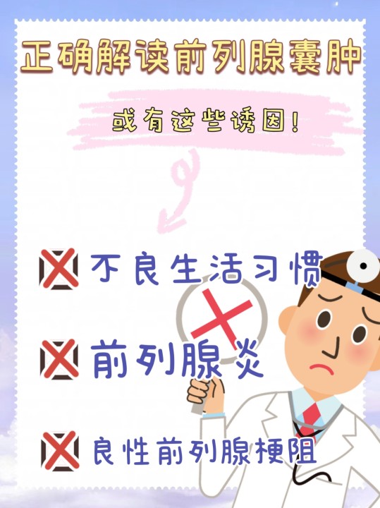 健康经验笔记 前列腺囊肿是一种良性病变,大部分患病人群都没有