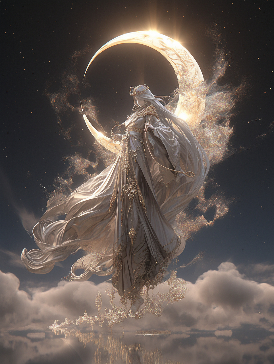 在这幅引人深思的画作中,堕天使以黑暗之姿降临,誓言将以黑暗惩治