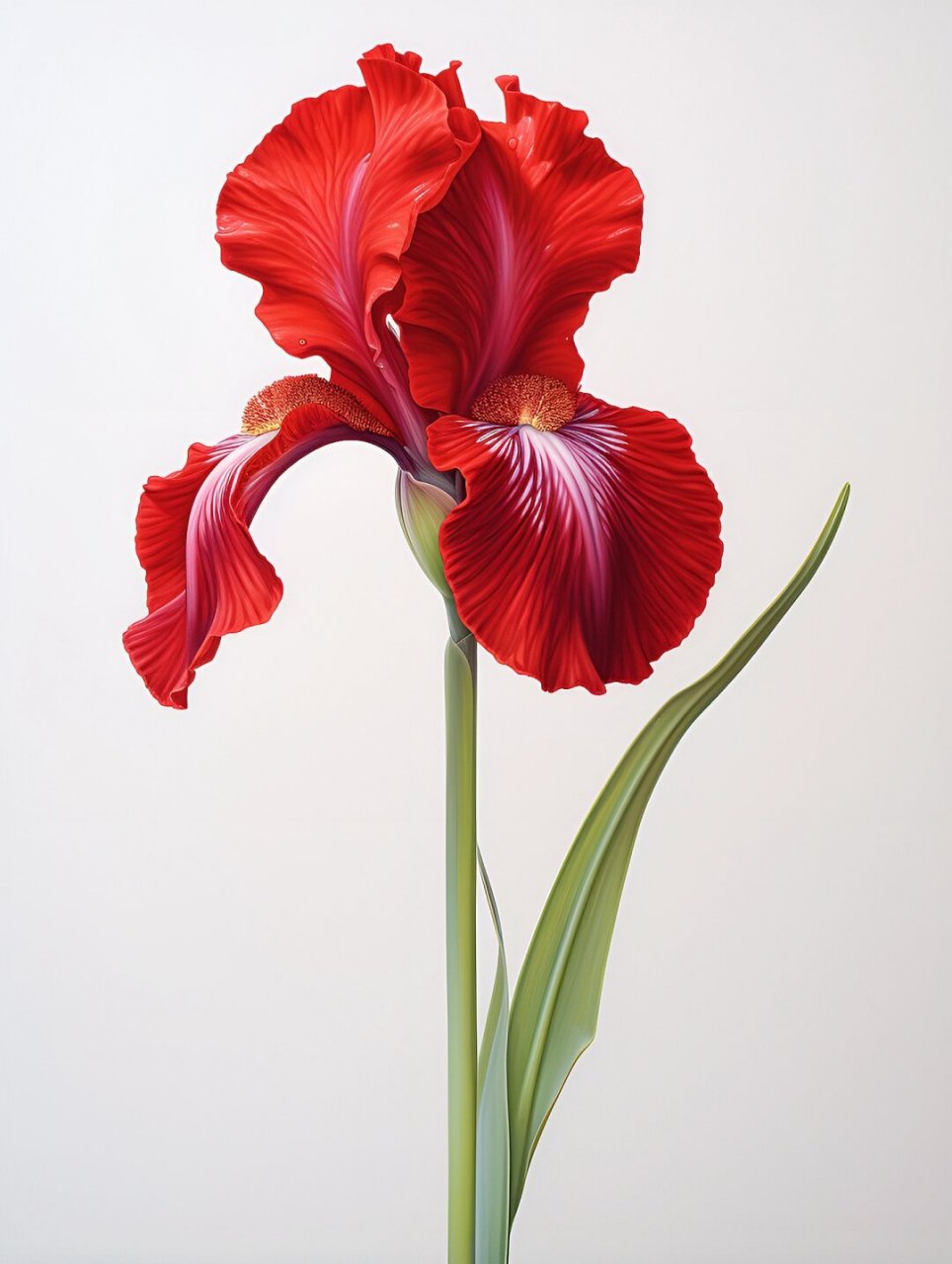 原创高清绘画素材～红色德国鸢尾组图  大家好!