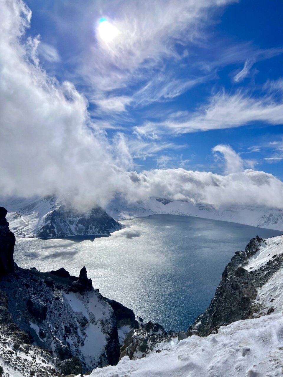 长白山雪景 摄影图片