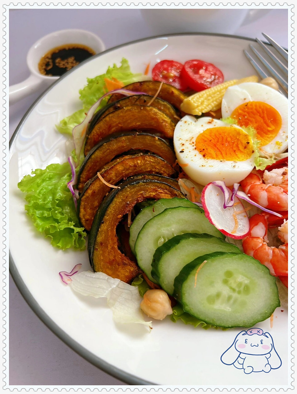 低脂brunch:烤贝贝南瓜沙拉~近来在老家吃得不亦乐乎  我的秘制烤贝贝