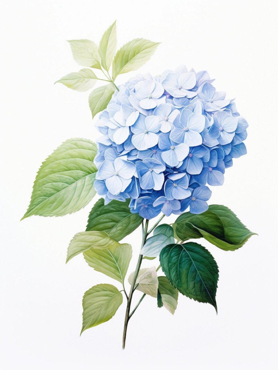 绘画素材1000篇—绣球花素材  我随手画了一幅素材花,你们觉得好看吗