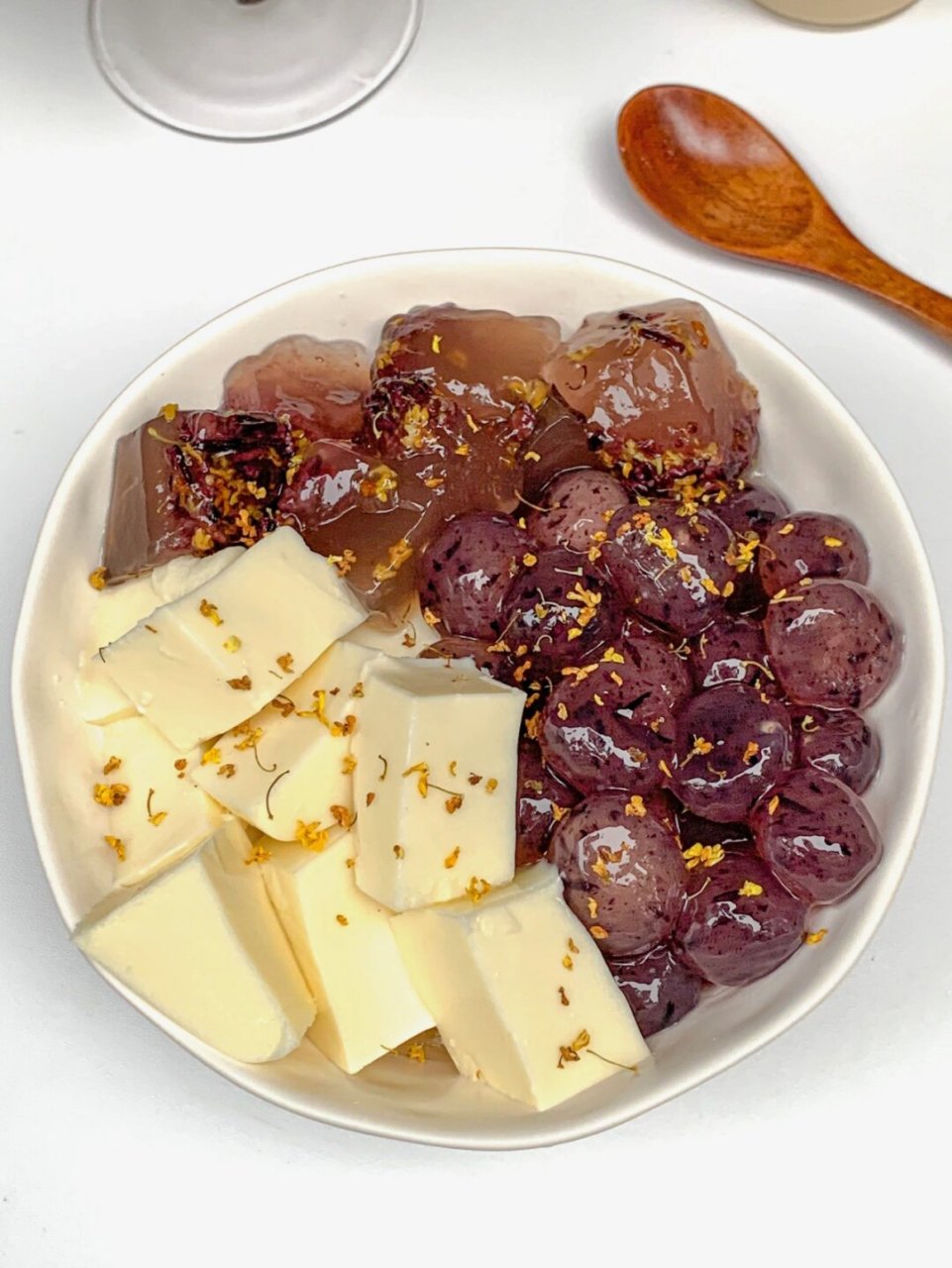 的早餐|桂花紫米酒酿奶冻啵啵碗 桂花紫米酒酿冻 桂花紫米酒酿20g