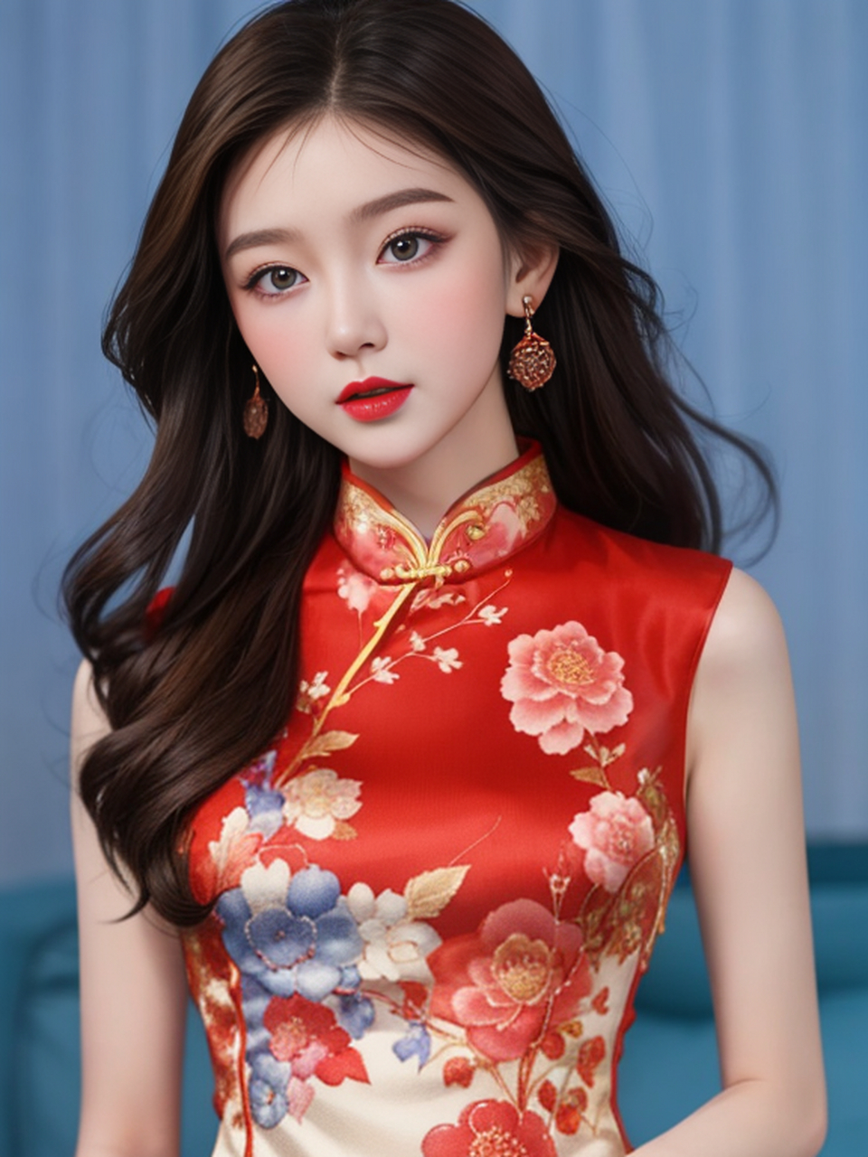 不问花开几许,只问浅笑安然!#旗袍美女