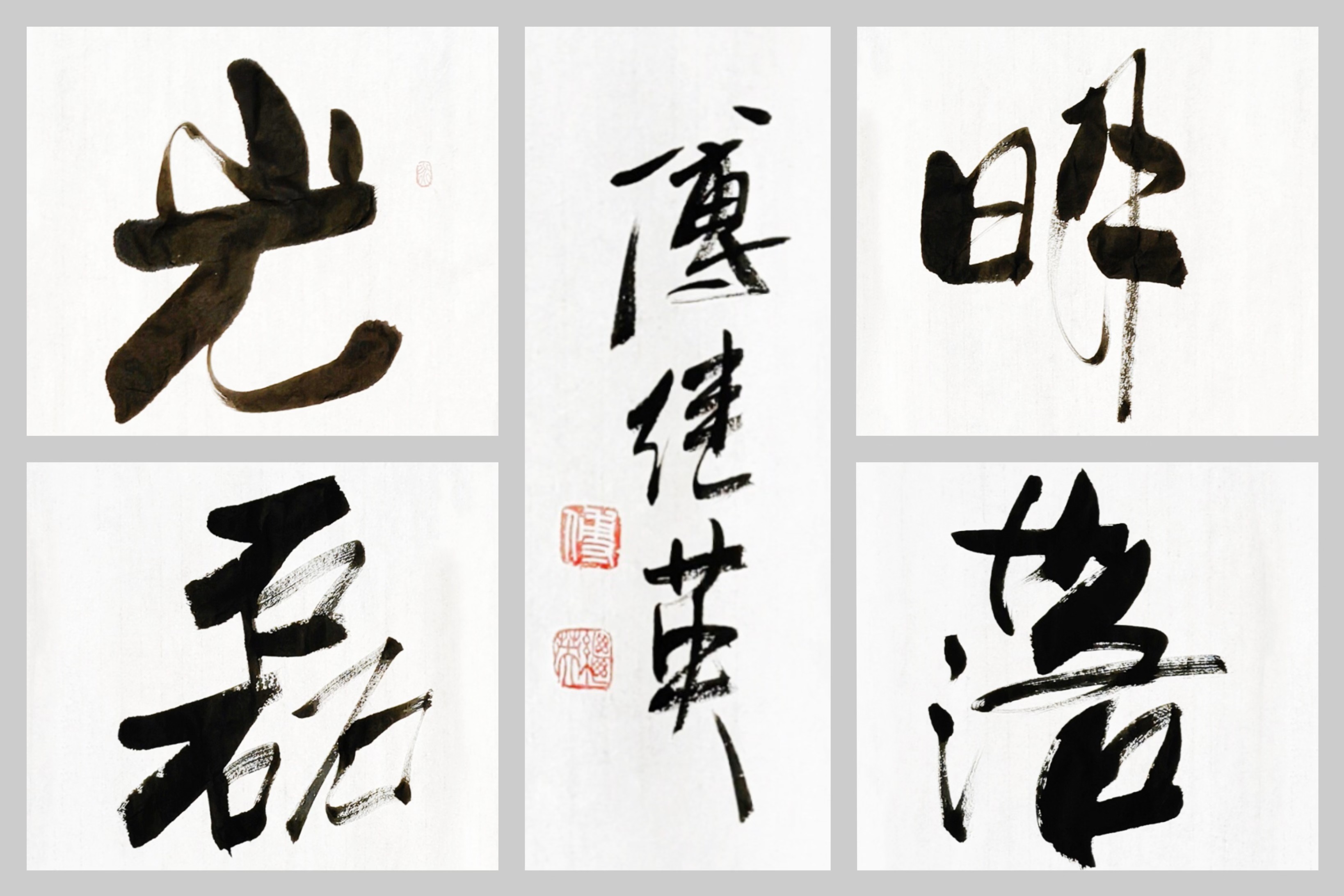 傅继英经典书法作品《光明磊落》追求真实,保持正直的人生态度