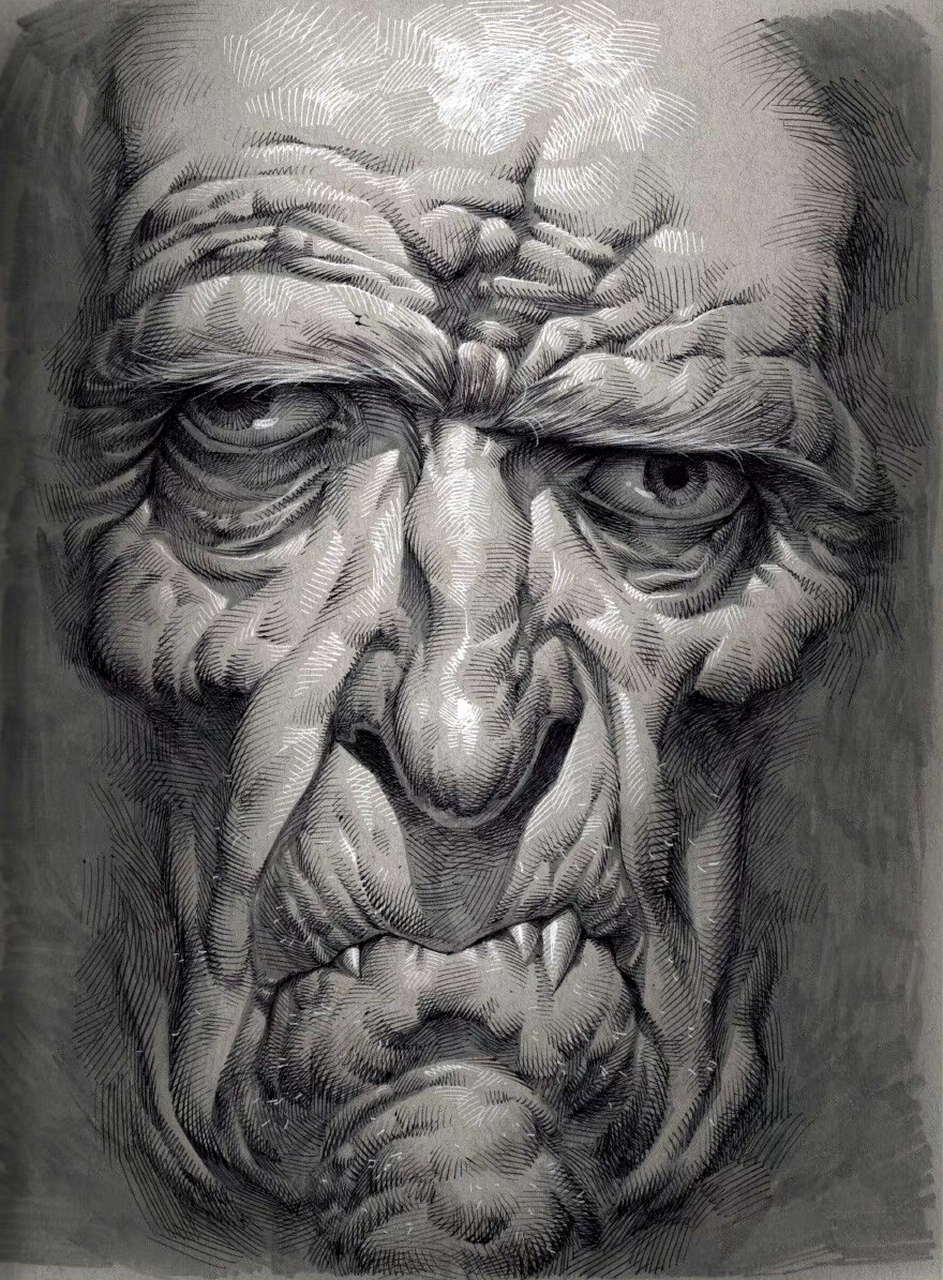 keele角色素描作品欣赏,描绘了外形独特的各色人物,突出了其个性特点