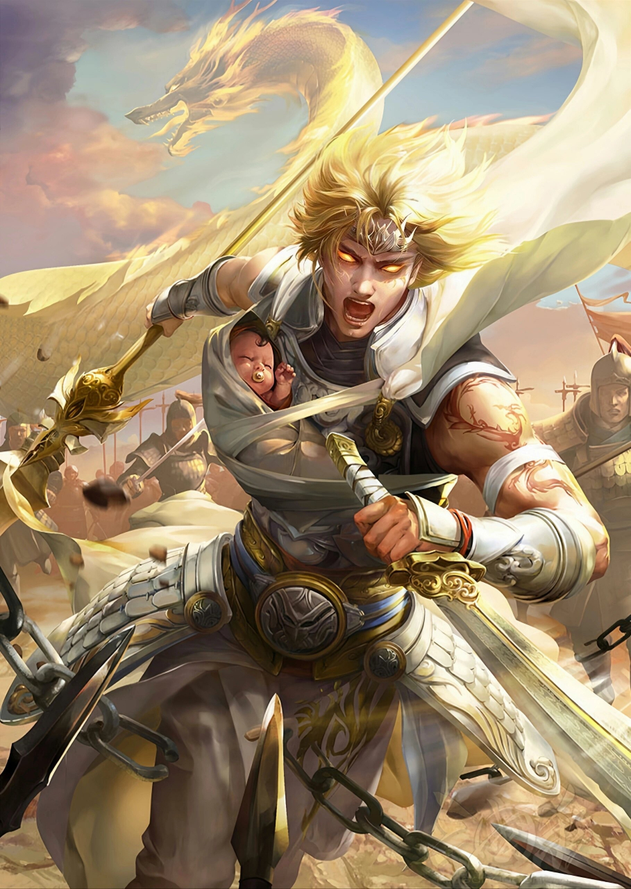 赵云绝望中仍存有一线生机!#变身动漫角色# #插画