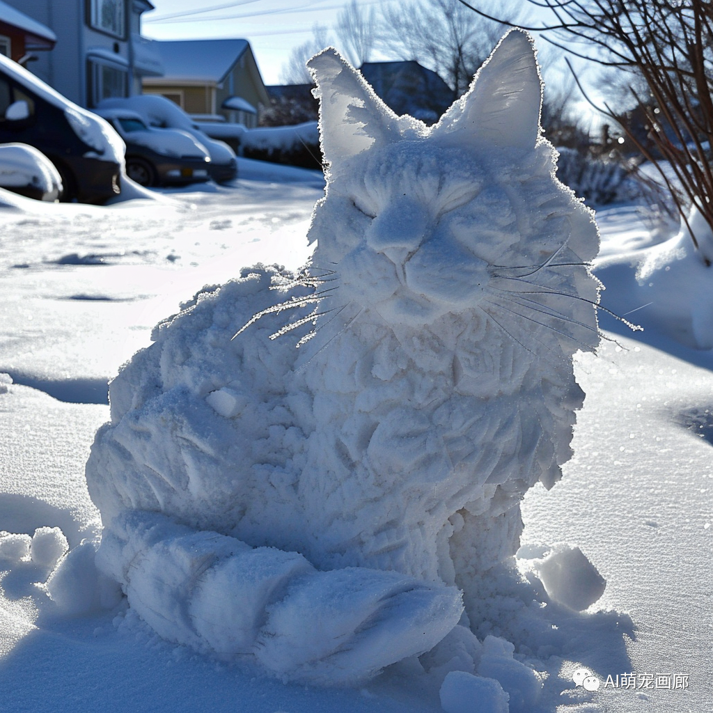 冰天雪地也能萌:12张雪猫图撩人心弦