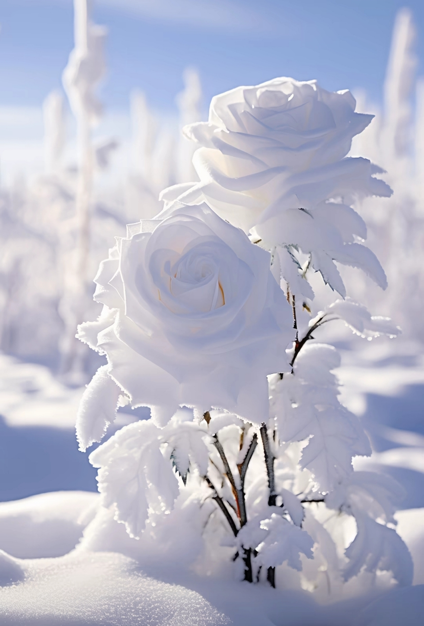 最美的雪景,浪漫至死不渝  在冬季的寂静中,大地被一层洁白的雪覆盖