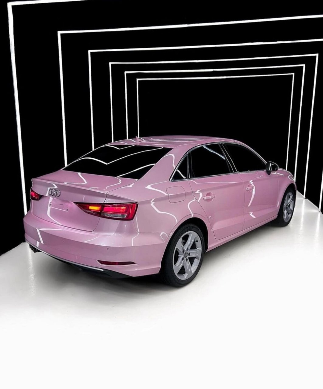 浅浅淡淡的低饱和色系谁懂啊  浪漫樱花粉奥迪a3:甜美小仙女的理想