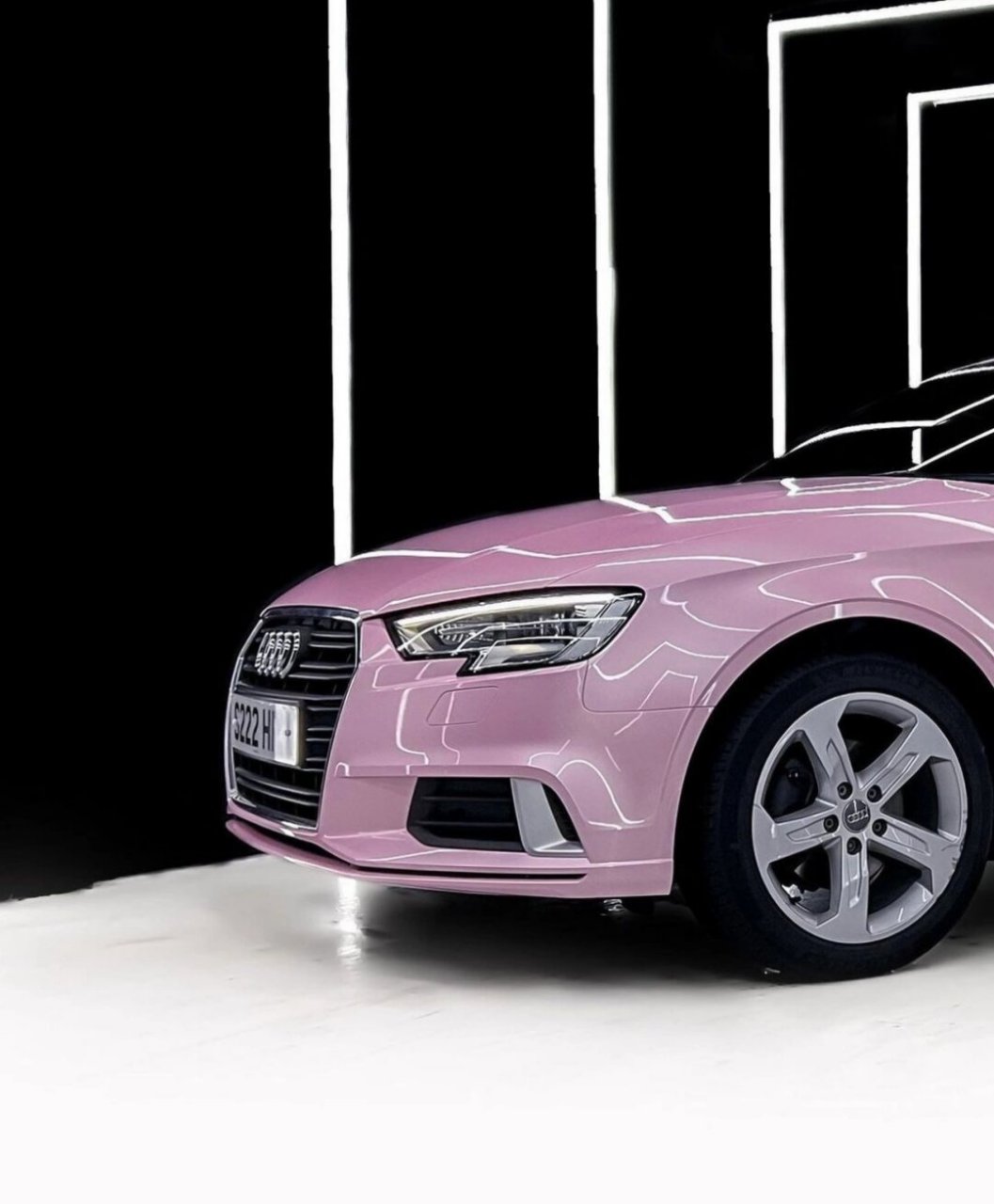 浅浅淡淡的低饱和色系谁懂啊  浪漫樱花粉奥迪a3:甜美小仙女的理想