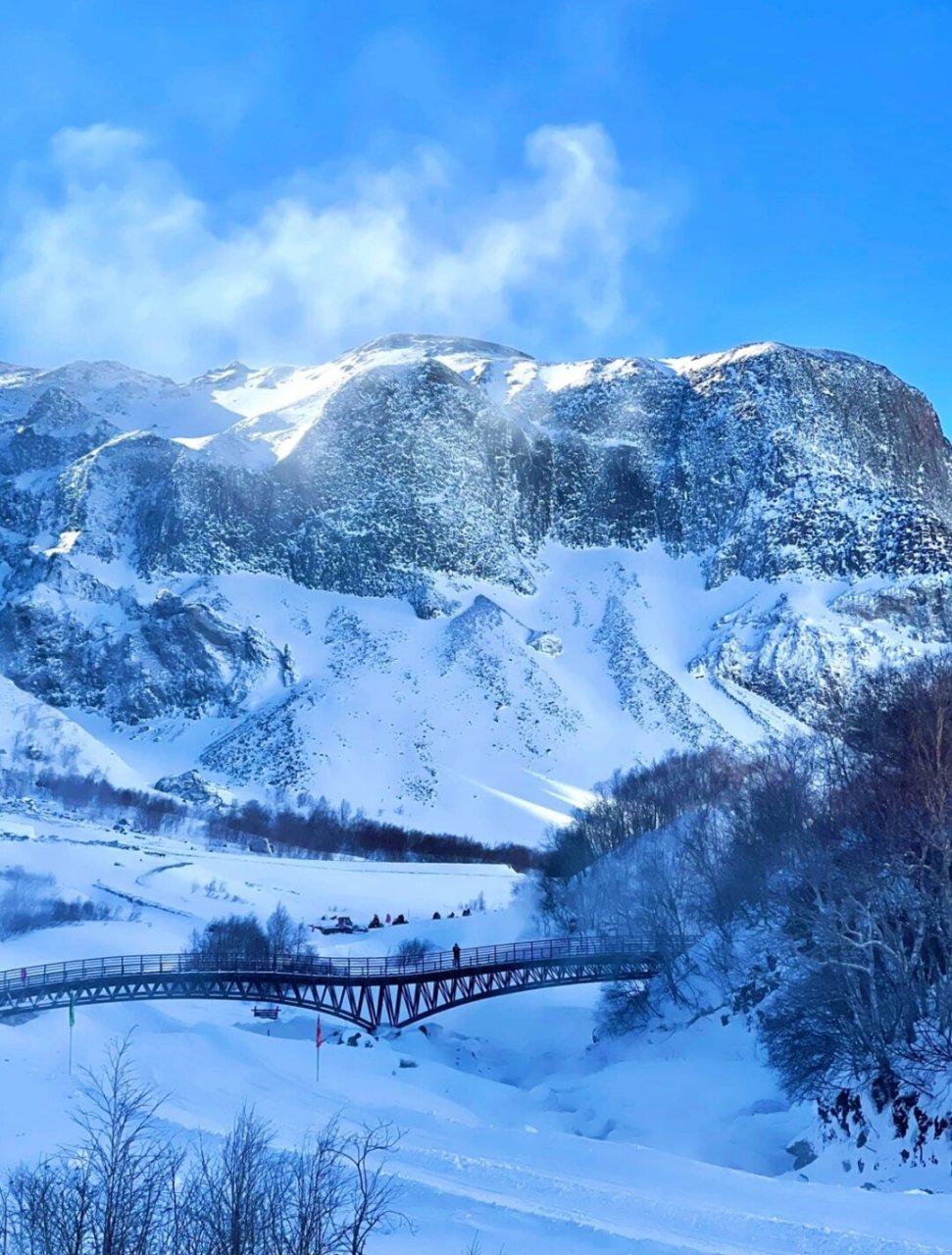 长白山雪景 摄影图片