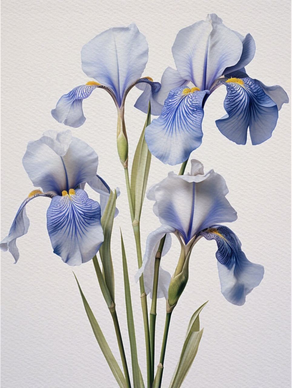 原创高清绘画素材～治愈系紫色的鸢尾花组图  怎么样,这些治愈系紫色