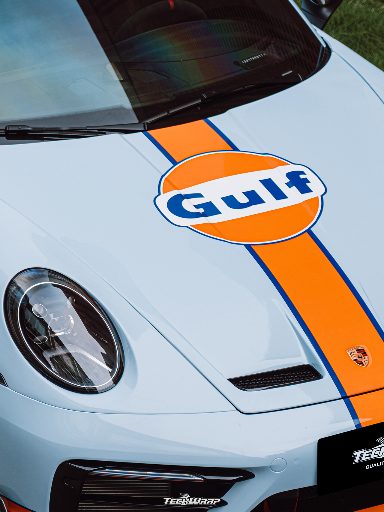 海湾石油 porsche 911经典蓝橙配色