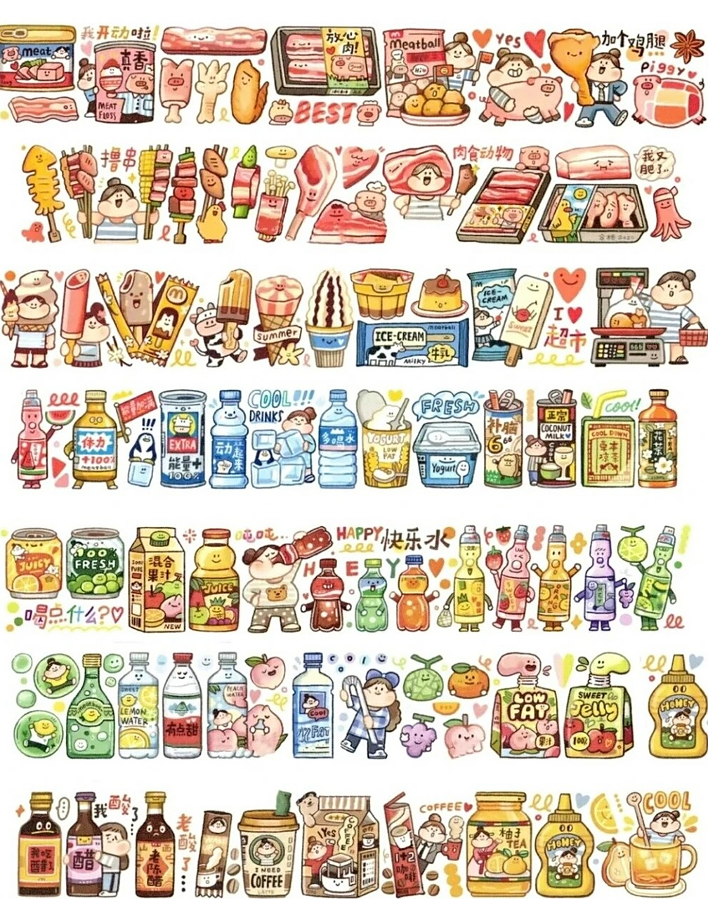 这些小肉球不仅呆萌可爱,还是你手帐的完美点缀