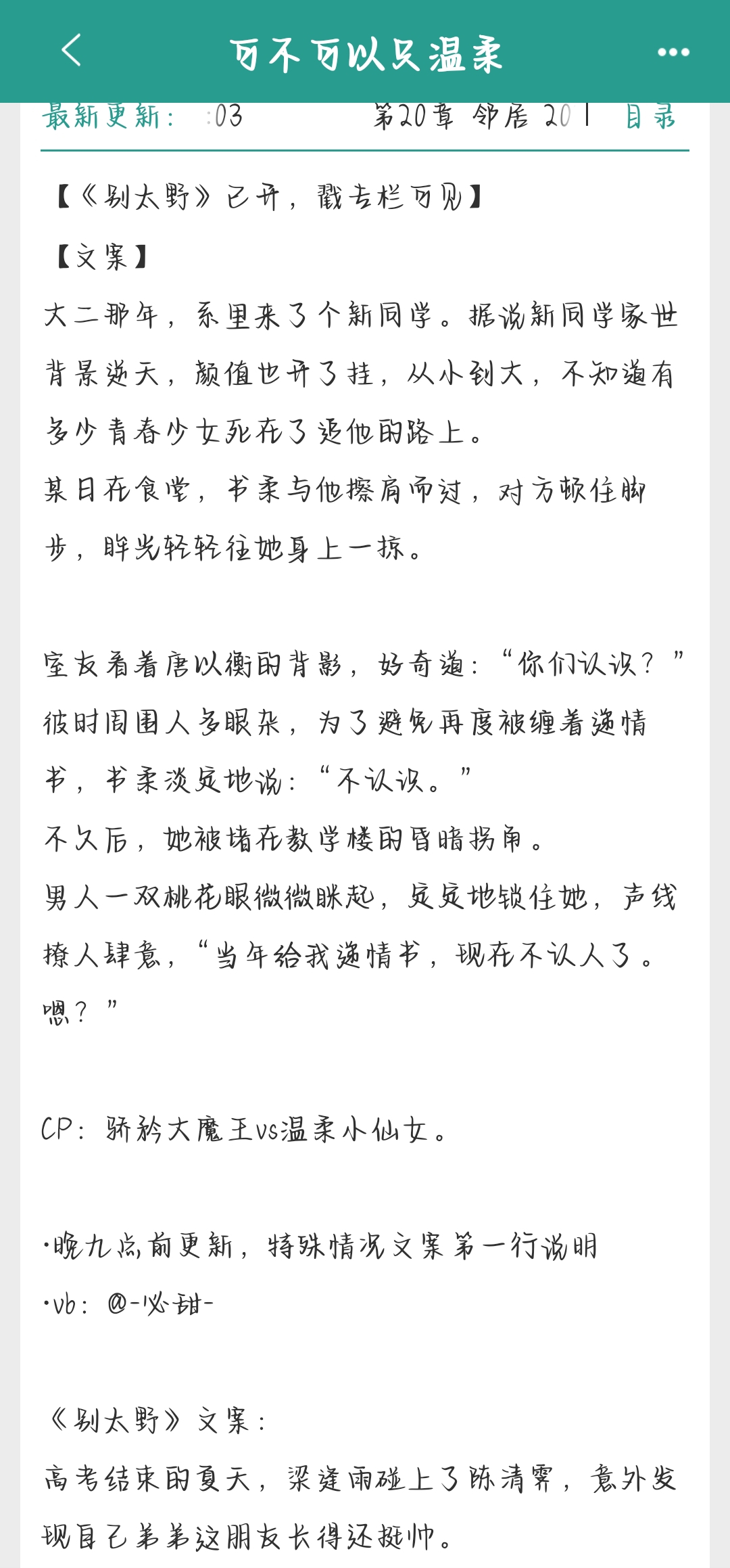 可不可以只温柔类似小说