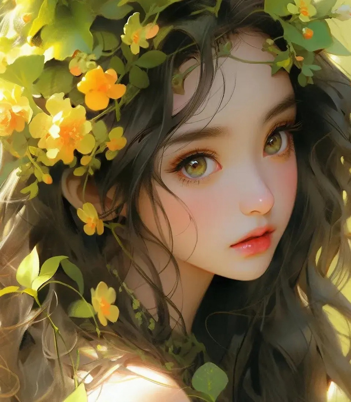花仙子头像,远离繁忙与喧嚣,倾听自然的声音