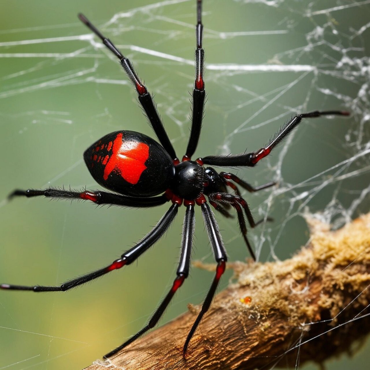 《ai昆虫世界-黑寡妇蜘蛛 黑寡妇蜘蛛,学名latrodectus mactans,以