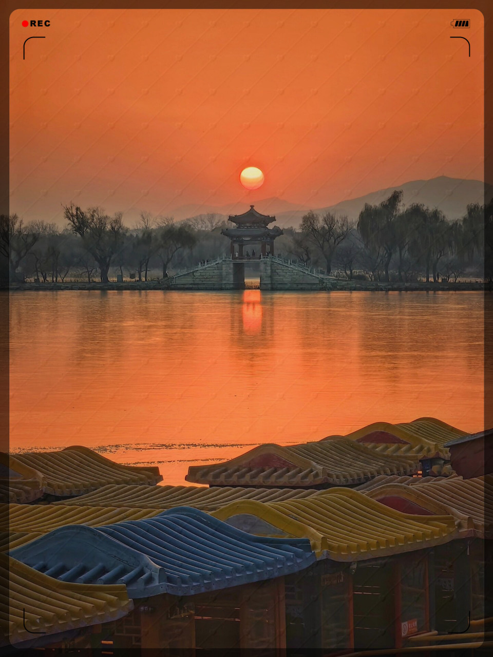 我在颐和园拍到了绝美日落