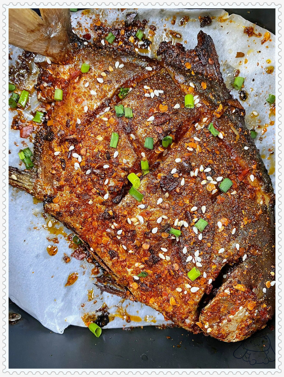 空气炸锅烤鱼,香气扑鼻,美味十足!  比起传统的烧烤店,简直是无法抵挡