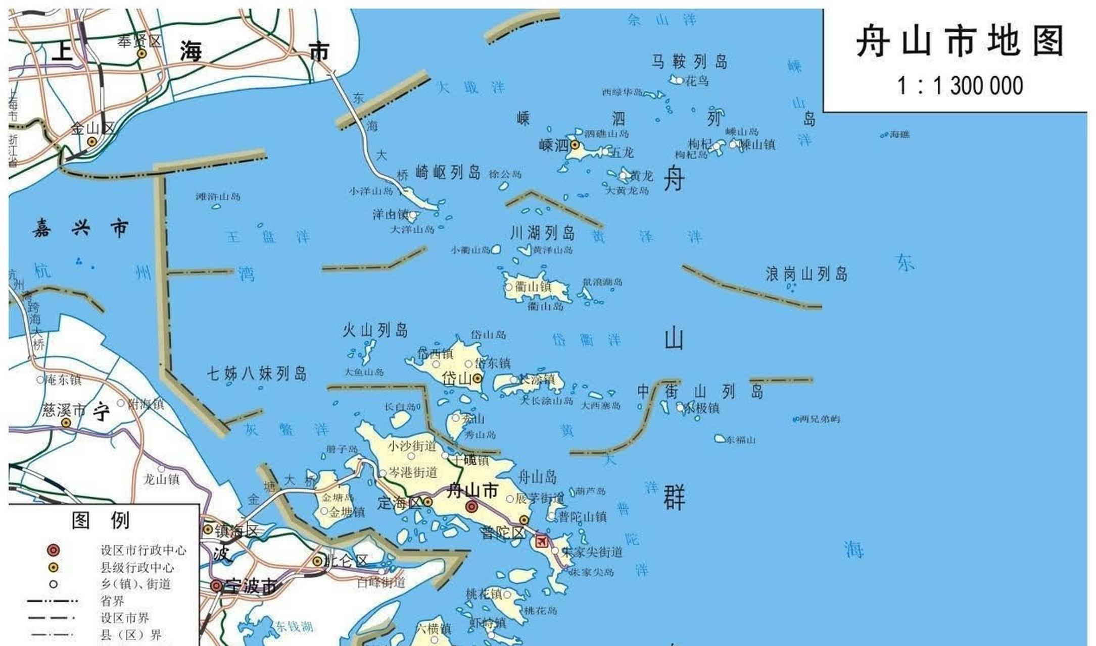 它是中国最大的群岛,其中舟山岛