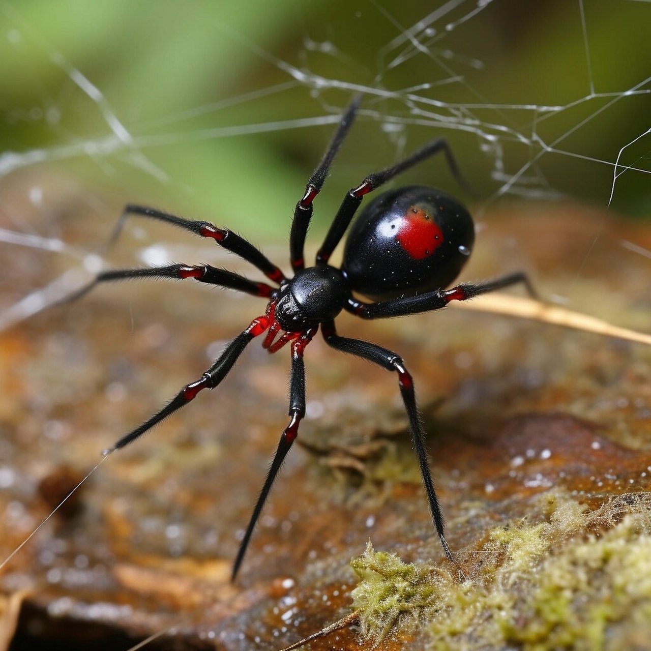 《ai昆虫世界-黑寡妇蜘蛛 黑寡妇蜘蛛,学名latrodectus mactans,以