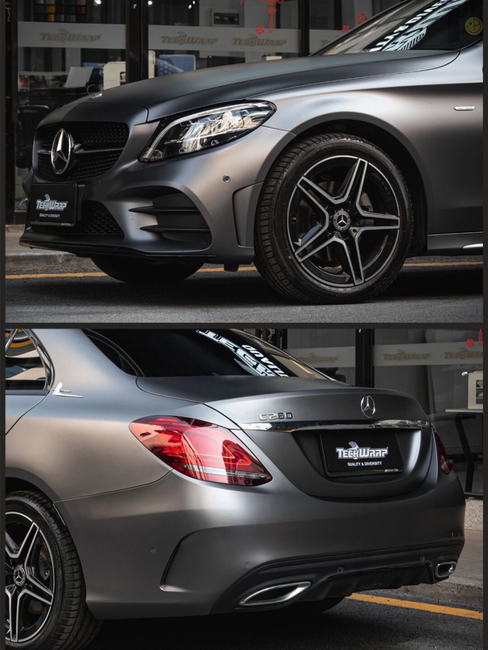 benz c260 绝地黑武士既视感|奔驰改色 · 奔驰c260变身记:绝地黑武士