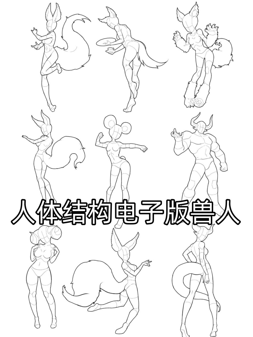 人体结构电子版兽人  电子版兽人人体结构图.