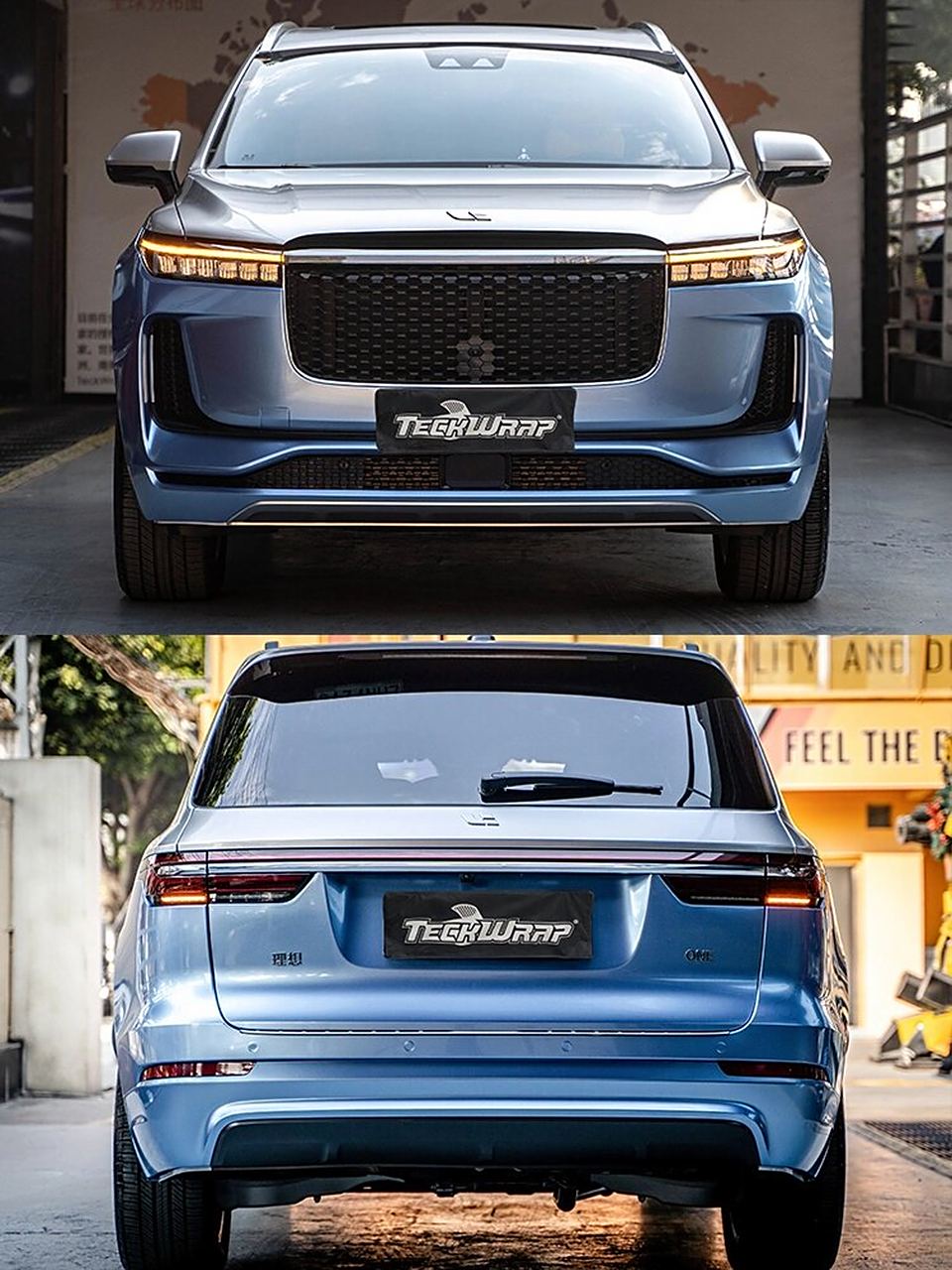 理想one夏日清爽双拼改色  夏日清爽双色拼色,金属水晶银搭配金属青雾