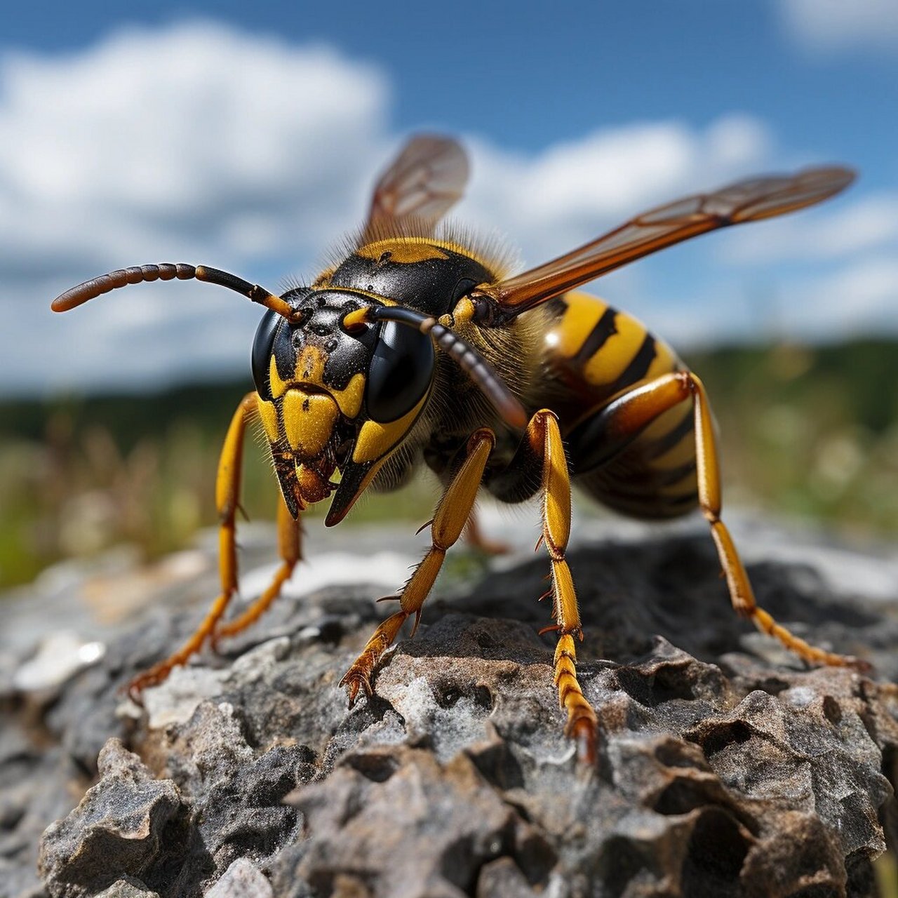 《ai昆虫世界》-马蜂  马蜂是一种具有明显特征的昆虫.