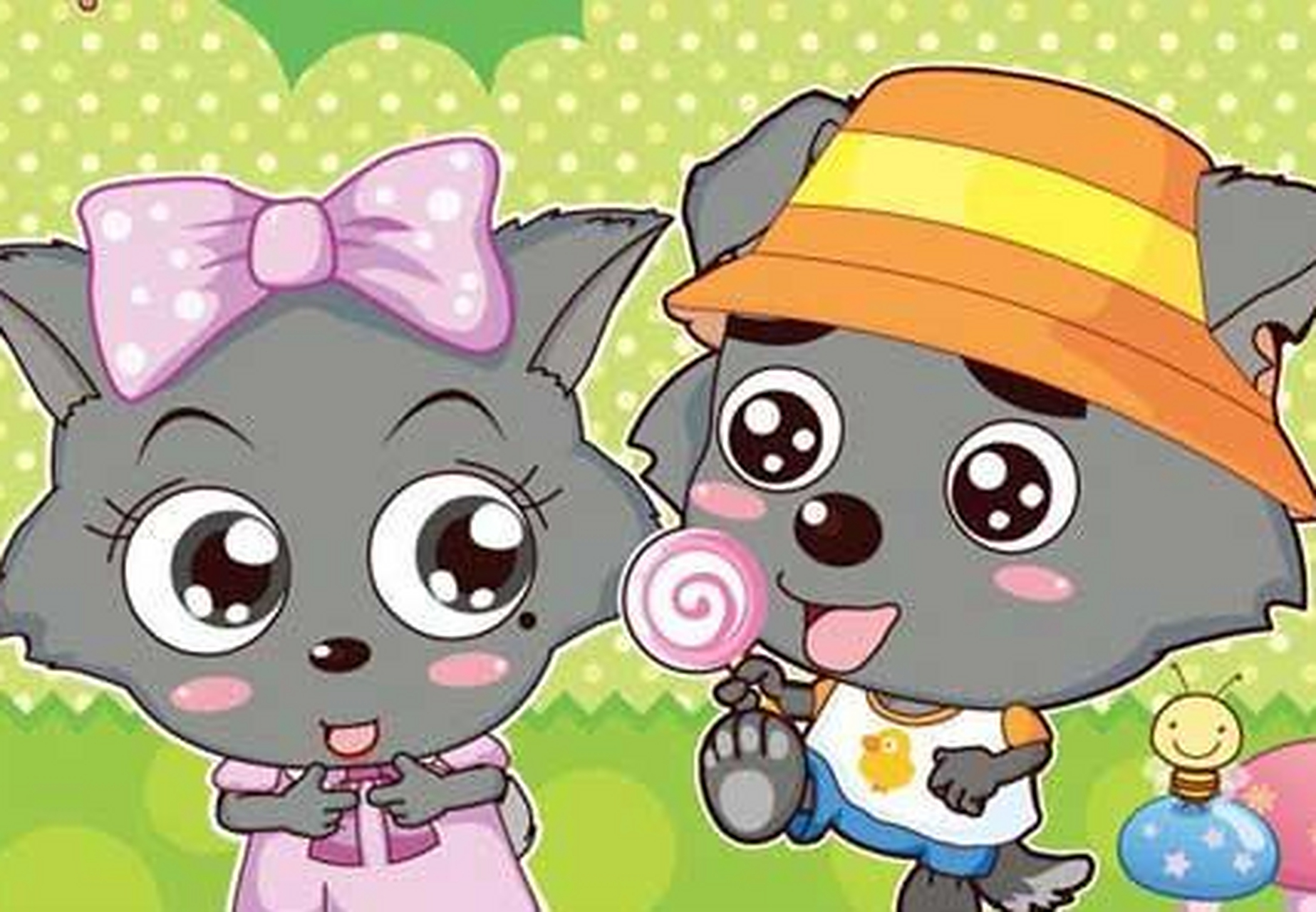 《喜羊羊与灰太狼》中的狼族家庭包括灰太狼,红太狼,小灰灰,小红红和