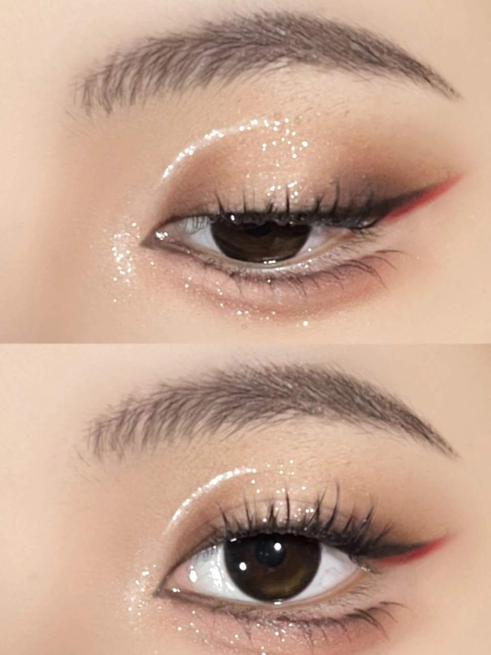 跨年眼妆就靠它啦 眼尾涂上一抹红,尽显灵动魅力.