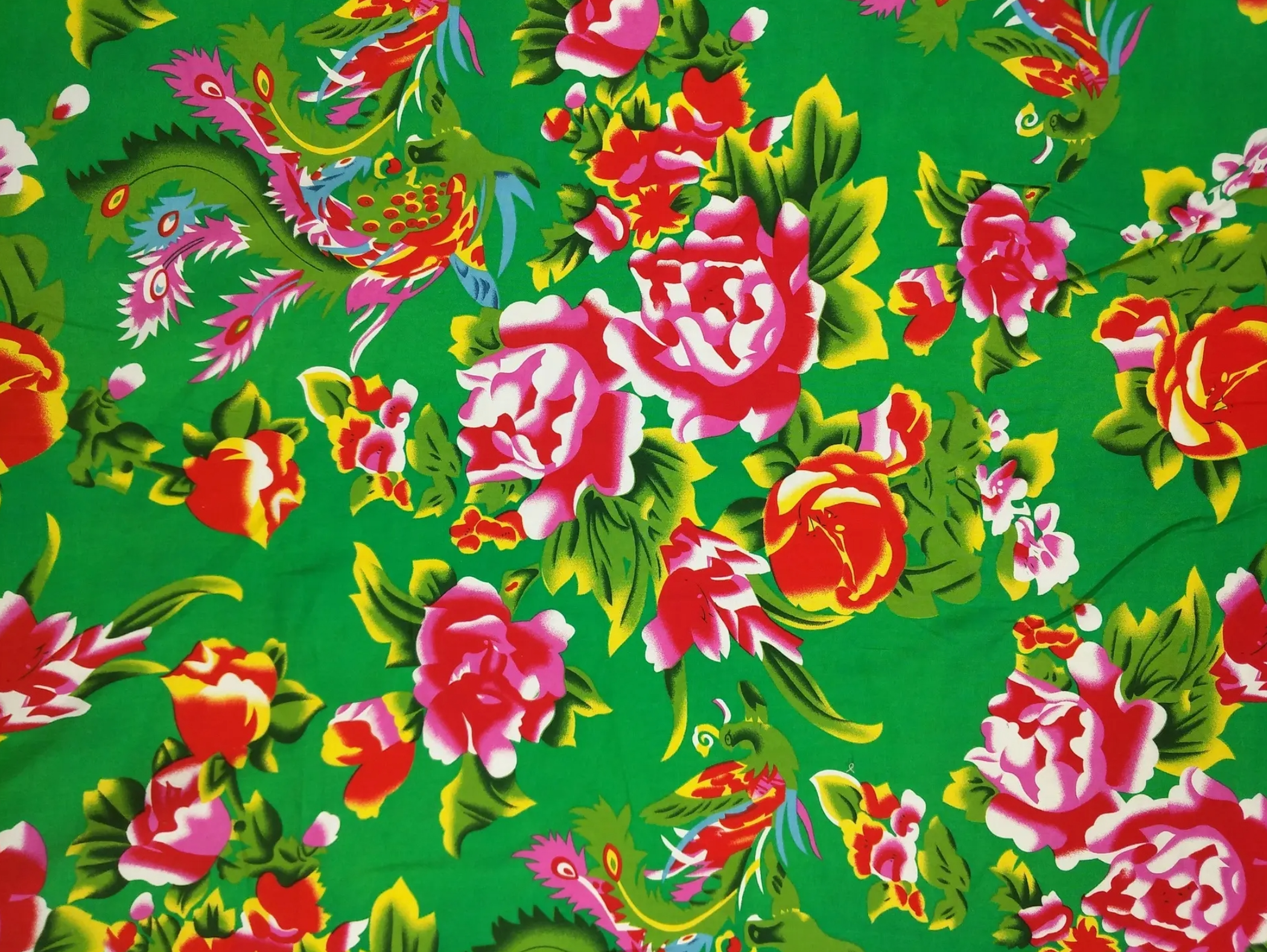 原创壁纸第14辑|幸福的大花棉袄 大花布欣赏(25图)