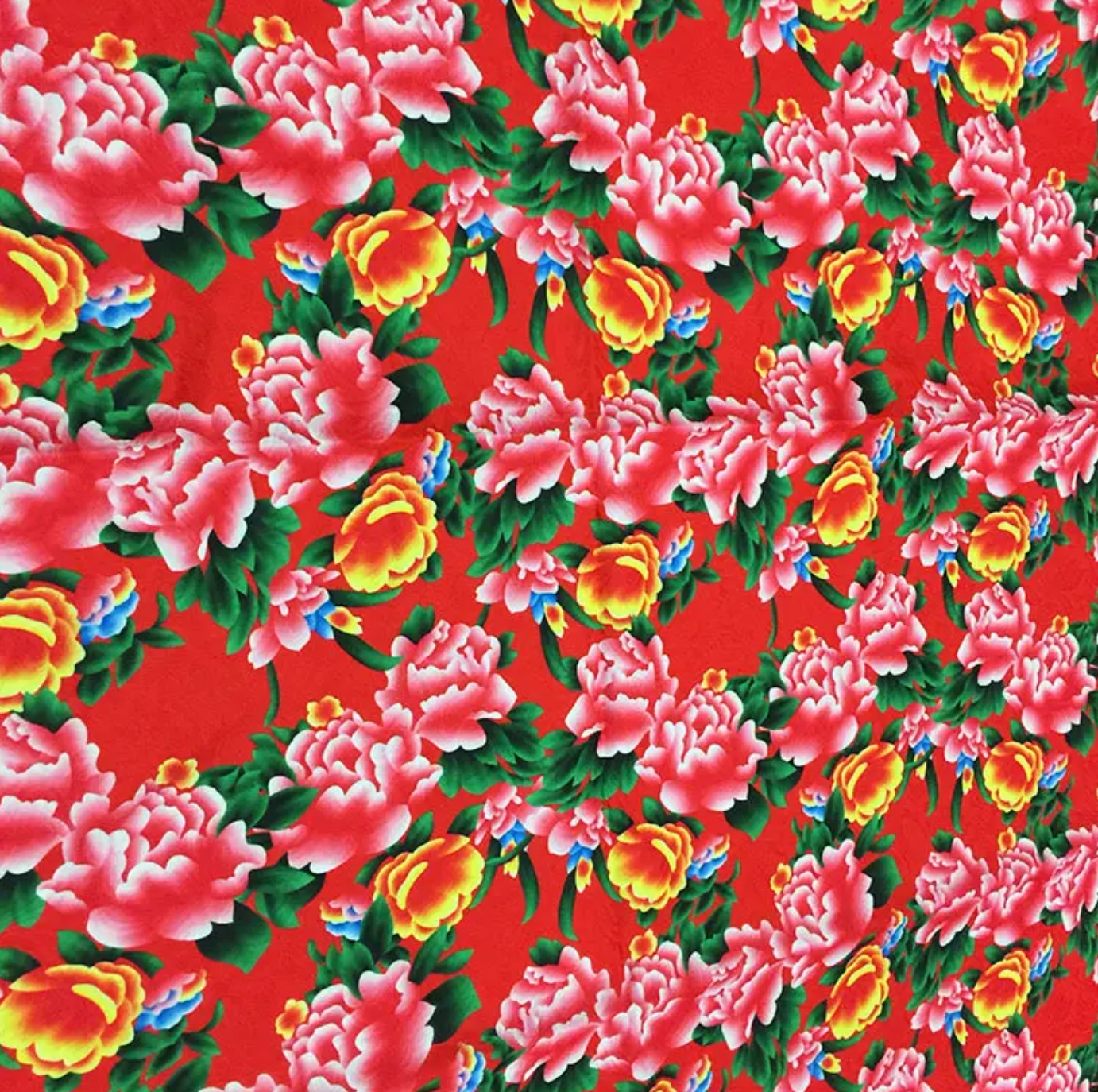 原创壁纸第14辑|幸福的大花棉袄 大花布欣赏(25图)