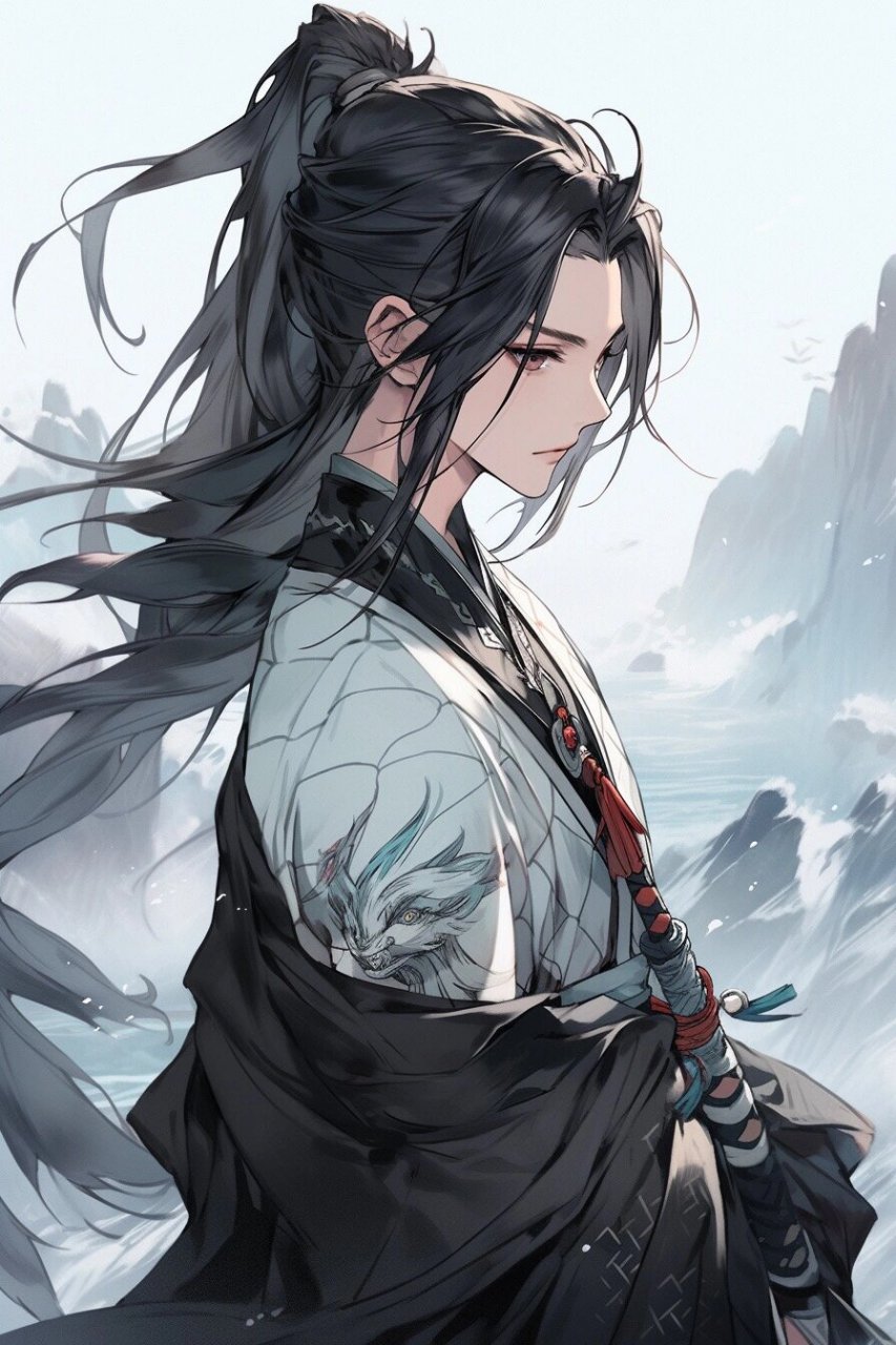 可商用底图,古风男 持剑少年  想象一下,你正在寻找一张充满神秘和