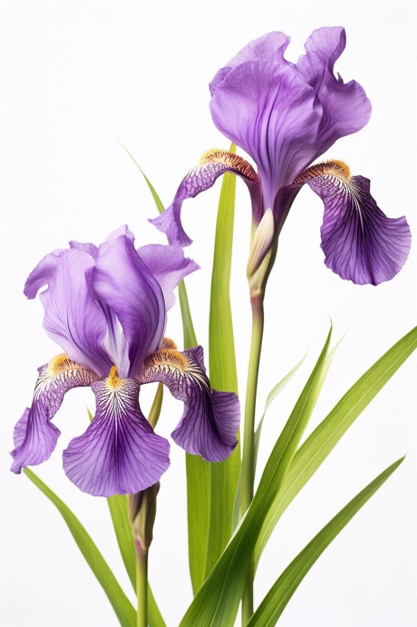绘画素材:紫色鸢尾花  紫色鸢尾花,以其独特的魅力和象征意义,成为