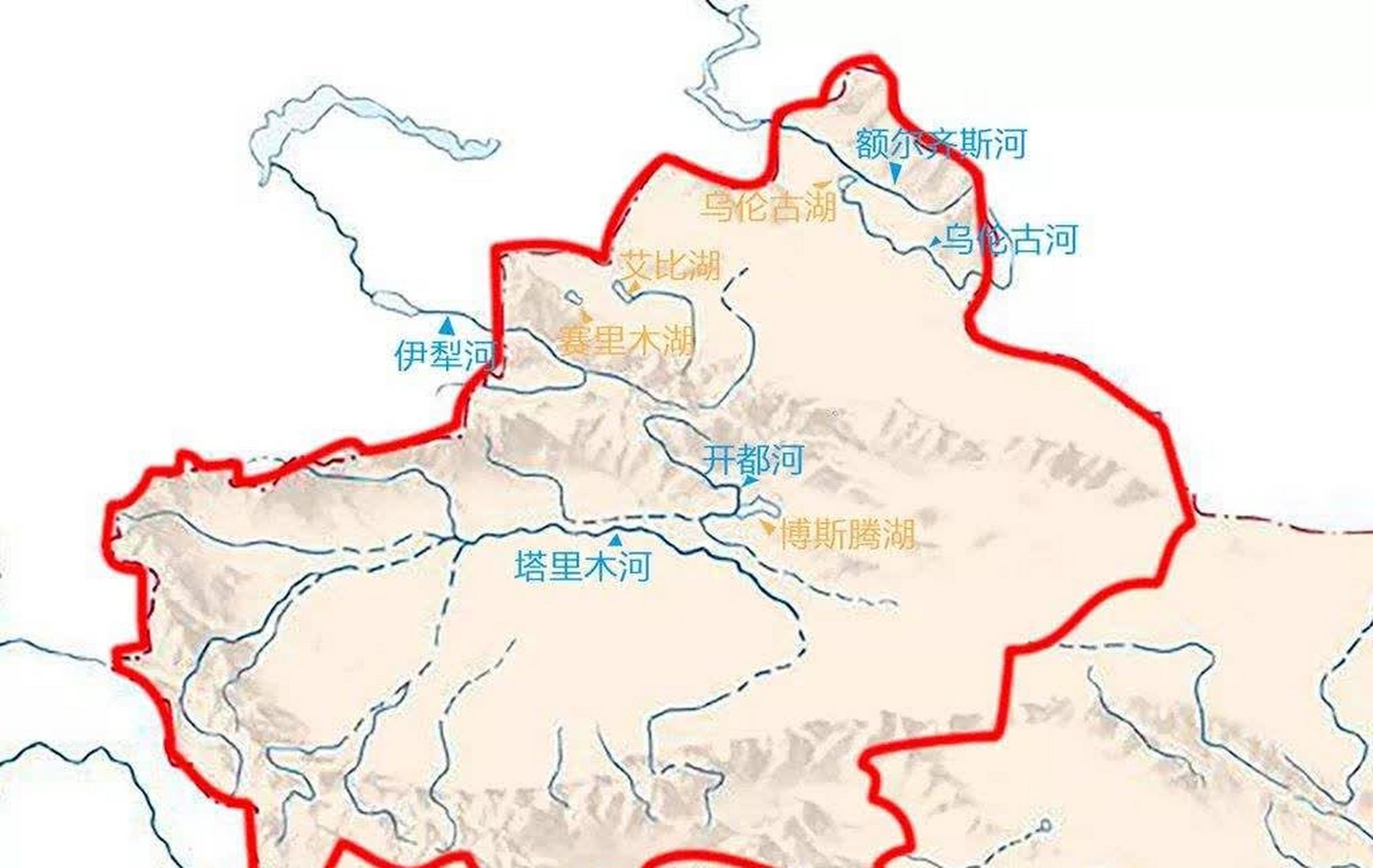 新疆河流水系图