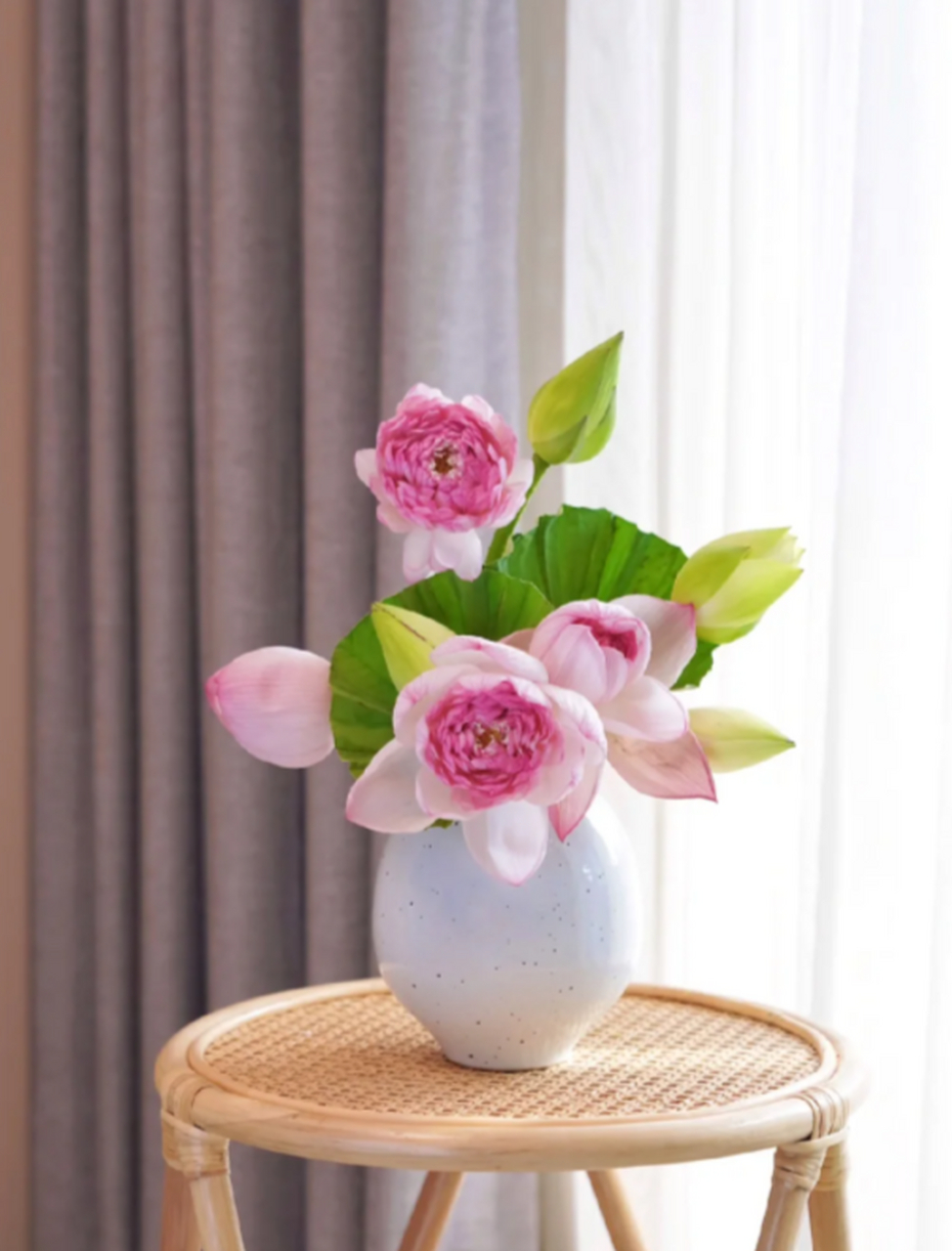 荷叶田田动清风,庭院深深夏色浓 分享一下最近的荷花插花合集 18张荷