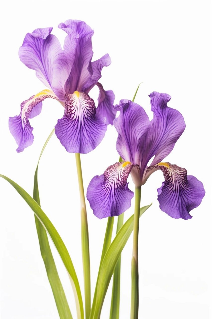 绘画素材:紫色鸢尾花  紫色鸢尾花,以其独特的魅力和象征意义,成为